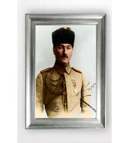 Gümüş Çerçeveli Atatürk Tablo cv601