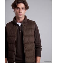 LCW Vision Kahverengi Slim Fit Dik Yaka Erkek Şişme Yelek