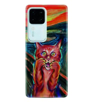 Vivo V30 Kılıf Silikon Desen Özel Seri Tablo Cat 1788