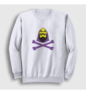 Presmono Unisex Beyaz Skeletor İskeletor He Man Sweatshirt 434051tt (Beyaz)