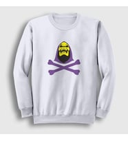 Presmono Unisex Beyaz Skeletor İskeletor He Man Sweatshirt 434051tt (Beyaz)