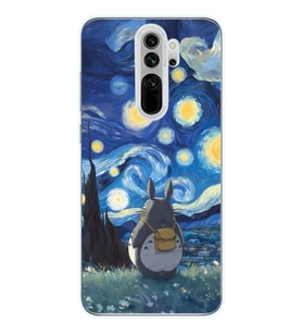Redmi Note 8 Pro Uyumlu Komşum Totoro Tasarımlı Şeffaf Telefon Kılıfı