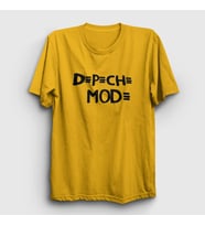 Presmono Unisex Sarı Logo Depeche Mode T-Shirt 140433tt (Sarı)