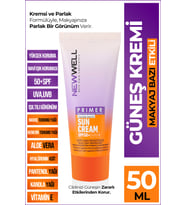 New Well Makyaj Bazı Güneş Kremi 50 SPF+ Aydınlatıcı Etkili Primer Sunscreen 50 ML