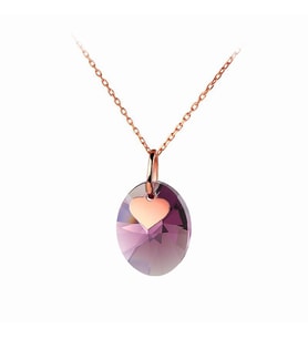 eJOYA 14 Ayar Altın Swarovski Taşlı Kalp Kolye 72167