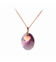 eJOYA 14 Ayar Altın Swarovski Taşlı Kalp Kolye 72167