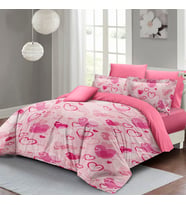 MONOHOME Sevgililer Günü Çift Kişilik Nevresim Takımı %100 Pamuk Saten Stay Pink (Pembe)