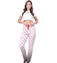 Pijama Altı Modal Ring Viskon Kumaş Çilek Desenli-Pembe