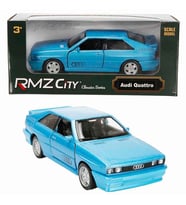 1:32 RMZ City Alman Klasikleri Serisi Die Cast Çek Bırak Model Araba - Mavi Audi Quattro Mavi