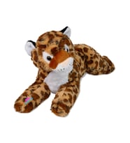 Peluş Oyuncak Yatan Sevimli Leopar 60 Cm (Bej)