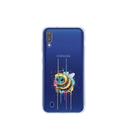 Samsung Galaxy M10 ile uyumlu Splash arı tasarımlı şeffaf silikon kılıf