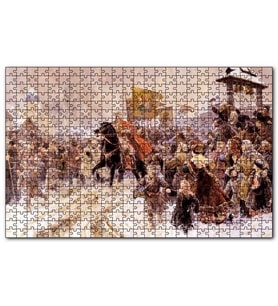 Cakapuzzle Savaştan Dönen Komutanın Şehre Girişi Puzzle Yapboz MDF (Ahşap) (120 Parça)