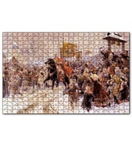 Cakapuzzle Savaştan Dönen Komutanın Şehre Girişi Puzzle Yapboz MDF (Ahşap) (120 Parça)