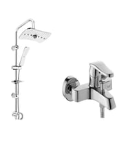 Denver Yağmurlama Duş set ve Elmas Banyo Bataryası Set (2li Set)