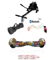 Citymate Elektrikli Kaykay Akıllı Denge Hoverboard + HoverKart + Çanta FULL LEDLİ EXTREM PAKET D22
