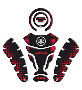 YAMAHA  R6 UYUMLU TANK PAD SET 003 KIRMIZI