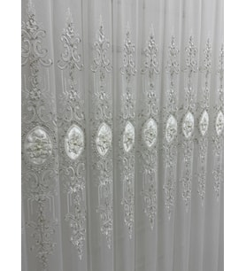 NİVEMESHOME 3158 VALERİA GOLD 1/2,5 PİLELİ BAMBU TÜL PERDE