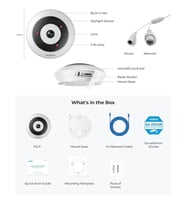 REOLINK 6MP Panoramik 1.92mm IP Kamera Dahili Siren Çift Yönlü Ses FE-P