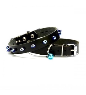 Nazar Boncuklu Kedi Ve Köpek Tasması 1x18-22 cm Siyah Small