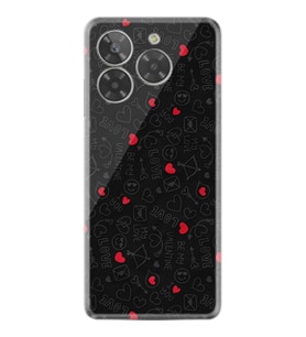 General Mobile Era 50 Kılıf Boutique Baskılı Resimli Siyah Kalp ve Ok Pcode -064