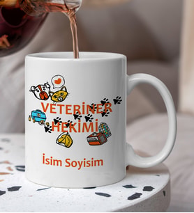Veteriner Hekim Tasarımlı Kişiye Özel İsimli Kupaa Bardakk