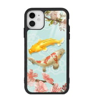 iPhone 11 Uyumlu Koi Balığı Tasarımlı Glossy Telefon Kılıfı