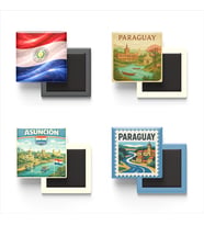 Buzdolap Magnetleri - Paraguay Asunción - 4'lü Set Magneti