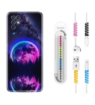INFINIX Note 11 Pro Note 10 Hot 9 Play Kılıf Kablo Koruma Spiral Silikon Star Planet 1652