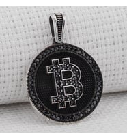 Bitcoin 925 Ayar Gümüş Kolye Ucu