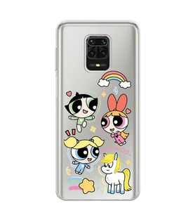 Redmi Note 9 Pro/Note 9S Uyumlu Powerpuff Girls Desenli Şeffaf Telefon Kılıfı