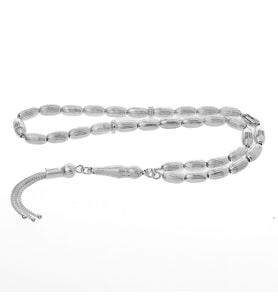 5*9 MM Arpa Kesim 925 Ayar Gümüş Tesbih