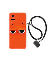 Vivo Y53s Kılıf Resimli Desenli Silikon Boyun Askılı Orange 1830