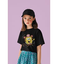 Tatlı Süngerbob Baskılı Unisex Çizgi Film Çocuk Tişört (1-12 Yaş)