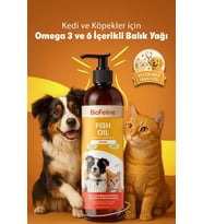 Fish Oil ve Omega 3 ve 6 İçerikli Balık Yağı ve Kedi ve Köpekler İçin Tüy ve Genel Sağlık Destekleyici