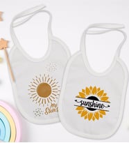 BK Kids Sunshine Tasarımlı 2’li Beyaz Mama Önlüğü-1