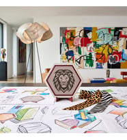Özenle Çizilmiş Aslan Figürlü Masaüstü Aksesuarı Çalışma Alanlarınıza Estetik Katan Modern Özel Tasarım Ürün 10x10 cm