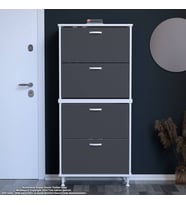 Modilayn UMAY' 2 Li Antre Hol 72x 168x26 cm’ lik 4 Düşer Kapak 8 Göz Bölmeli Ayakkabılık