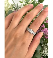 Taş Dizilim Çubuk Silver Yüzük