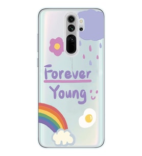 Redmi Note 8 Pro Uyumlu Forever Young Tasarımlı Şeffaf Telefon Kılıfı
