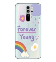 Redmi Note 8 Pro Uyumlu Forever Young Tasarımlı Şeffaf Telefon Kılıfı