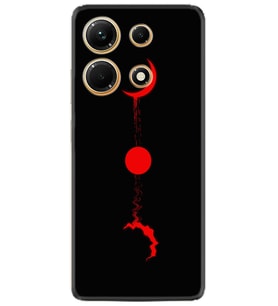 Infınix Note 30 Kılıf Silikon Desen Özel Seri Red Moon 1710