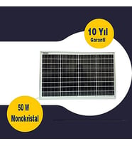 GESPER 50 WATT MONOKRİSTAL GÜNEŞ PANELİ 12V 36 HÜCRE