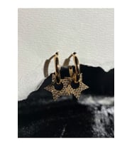 18 Ayar Altın Kaplama Swarovski Taşlı Yıldız Küpe