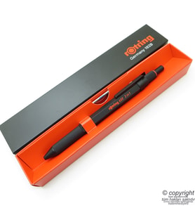 Rotring 600 3in1 Multipen 3 Fonksiyonlu Kalem Mat Siyah  İsme Özel Kalem (Siyah-Gri)