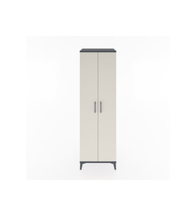 Hyperion Dolap 3 Raflı 2 Kapaklı Tek Askılı 60x44x195 Antrasit-Aytaşı