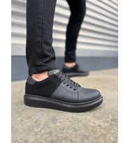 Boost Bağcıklı Deri Süet Erkek Günlük Sneaker Ayakkabı - Siyah Süet
