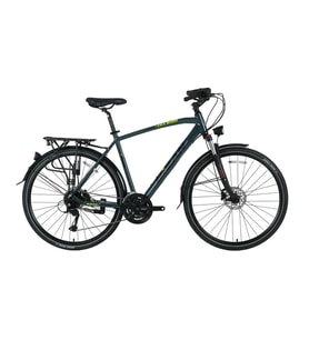 Bisan TRX 8500 City 54cm Kadro 28 Jant Hidrolik Disk Fren 27 Vites Şehir Bisikleti Parlak Gri Sarı