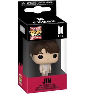 Funko Pop! Anahtarlık: Bts – Jin – Vinil Mini Figür, Koleksiyon, Orijinal Anahtarlık, Çorap Dolgusu, (Krem)
