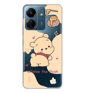 Xiaomi Redmi 13C Uyumlu Winnie The Pooh Tasarımlı Şeffaf Telefon Kılıfı