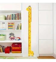 Sevimli Sarı Zürafa Boy Ölçüsü Sticker
